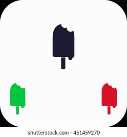 Ice Cream Illustration set. Blue, green, red icon.