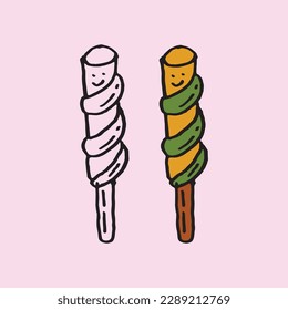 
ilustración de helados de estilo sencillo