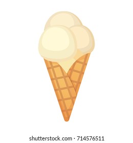 ice cream illustration. Summer food vector.