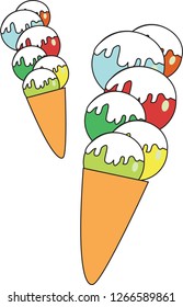 ice cream illustration vector