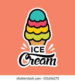 Ice cream illustration vector