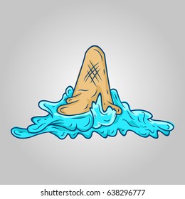 Ice cream illustration vector