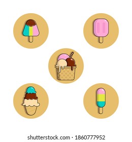 ice cream illustration vector file