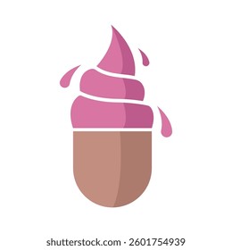Ice cream illustration vector flat design 