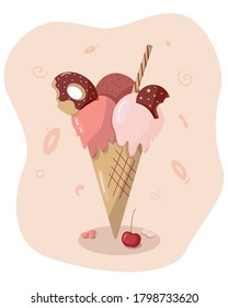 Ice Cream illustration for Web