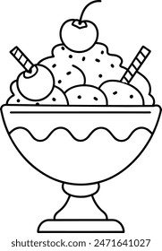 ice cream illustration white background eps 10
