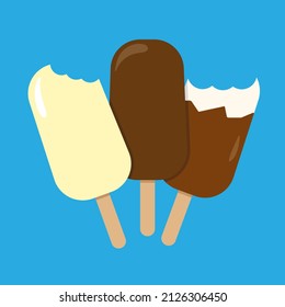 Ice cream illustrations vector set