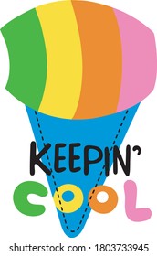 ice cream image vector design for t shirt or clothes