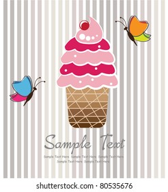 ice cream  invitation background