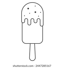 Icono aislado de helado sobre fondo blanco. Diseño sencillo y moderno. Ilustración vectorial de estilo plano