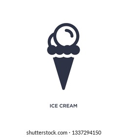ice cream isolated icon. Simple element illustration from brazilia concept. ice cream editable logo symbol design on white background. Can be use for web and mobile.