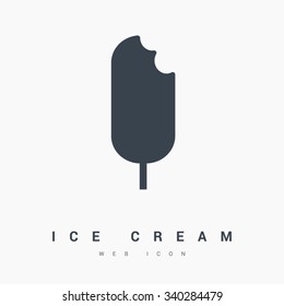 ice cream isolated minimal single flat linear icon. Line vector icon for websites and mobile minimalistic flat design. Modern trend concept design style illustration symbol