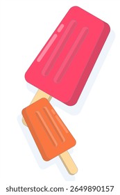 ice cream isolated on background, Minimalist flat vector.