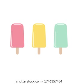 Ice cream isolated on white background. Vector illustration