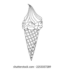 Ice cream isolated on white background. Vector illustration.
