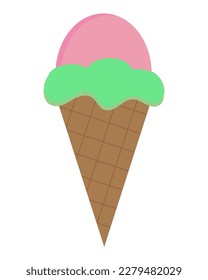 ice cream isolated on white