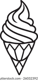 Ice cream isolated on white background