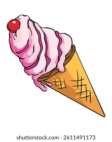 Ice cream isolated on a white background