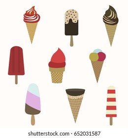 Ice cream isolated on white background