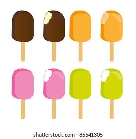 ice cream isolated over white background. vector