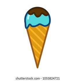 Ice cream isolated vector icon on white background