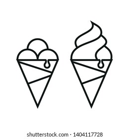 Ice cream. Isolated vector icon