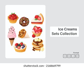 Ice cream isolated vector icon. line, solid food design element. Ice-cream vector icon. food design element. Ice cream.