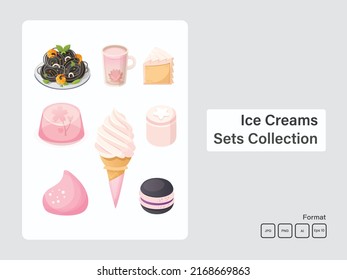 Ice cream isolated vector icon. line, solid food design element. Ice-cream vector icon. food design element. Ice cream.