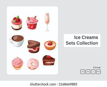 Ice cream isolated vector icon. line, solid food design element. Ice-cream vector icon. food design element. Ice cream.