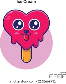 Ice cream isolated vector icon. line, solid food design element. Ice-cream vector icon. food design element. Ice cream.