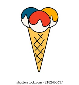 Helado. Ilustración vectorial aislada.