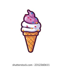ice cream isolated Vector illustration for web,design, print.