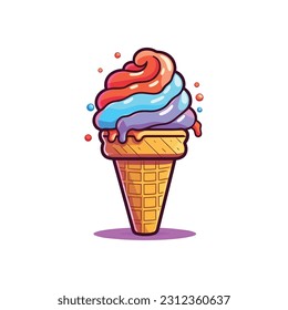 ice cream isolated Vector illustration for web,design, print.