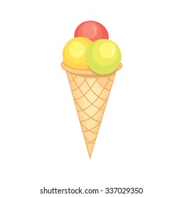 Ice cream isolated. Vector illustration