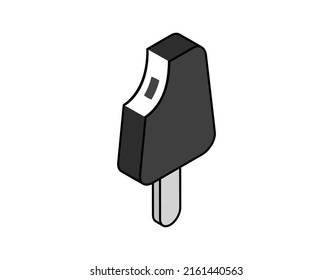 Ice cream isometric design icon. Vector web illustration. 3d colorful concept