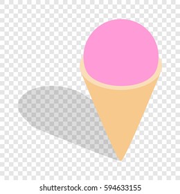 Ice cream isometric icon 3d on a transparent background vector illustration