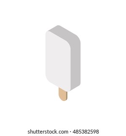 Ice cream isometric icon on white background Created For Mobile, Web, Decor, Print Products, Applications