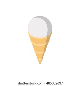 Ice cream isometric icon on white background Created For Mobile, Web, Decor, Print Products, Applications