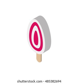 Ice cream isometric icon on white background Created For Mobile, Web, Decor, Print Products, Applications