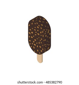 Ice cream isometric icon on white background Created For Mobile, Web, Decor, Print Products, Applications