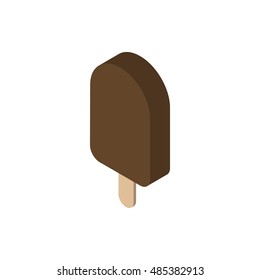 Ice cream isometric icon on white background Created For Mobile, Web, Decor, Print Products, Applications
