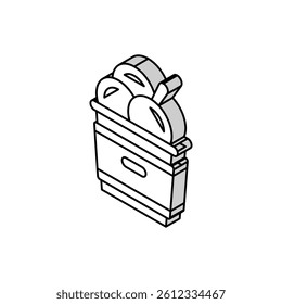 ice cream isometric icon vector. ice cream sign. isolated symbol illustration