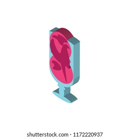 Ice cream isometric left top view 3D icon