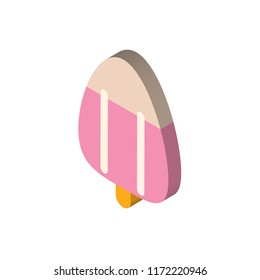 Ice cream isometric left top view 3D icon
