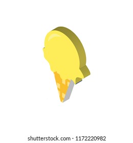 Ice cream isometric left top view 3D icon