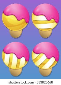 Ice cream items for match 3 games