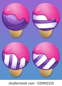 Ice Cream items for match 3 games