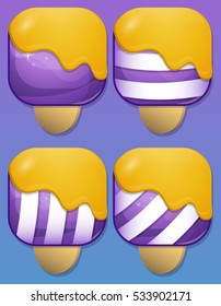 Ice Cream items for match 3 games