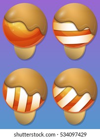 Ice Cream items for match 3 games