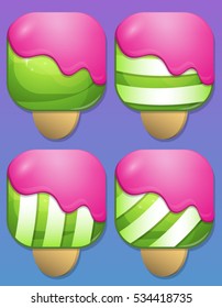 Ice Cream items for match 3 games